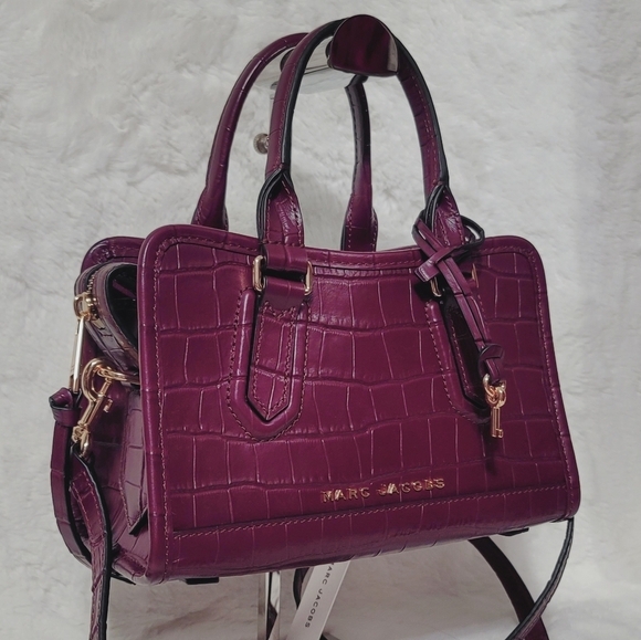 Marc Jacobs NWT Satchel Shoulder Bag Crossbody Handbag Purse Croc Embossed - Picture 12 of 12